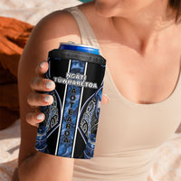 Aotearoa Tuwharetoa 4 in 1 Can Cooler Tumbler Maori Tribal Navy Paua Shell Pattern DT05 - Polynesian Pride