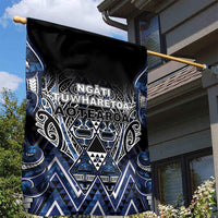 Aotearoa Tuwharetoa Garden Flag Maori Tribal Navy Paua Shell Pattern DT05 - Polynesian Pride