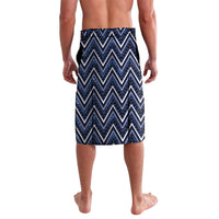 Aotearoa Tuwharetoa Lavalava Maori Tribal Navy Paua Shell Pattern DT05 - Polynesian Pride