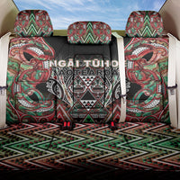Aotearoa Ngai Tuhoe Back Car Seat Cover Maori Tribal Red And Green Paua Shell Pattern DT05 One Size Red - Polynesian Pride