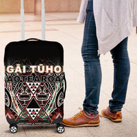 Aotearoa Ngai Tuhoe Luggage Cover Maori Tribal Red And Green Paua Shell Pattern DT05 Red - Polynesian Pride