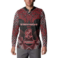 Personalised New Zealand Waitangi Day Button Sweatshirt Te Tiriti O Waitangi 1840 - Polynesian Pride
