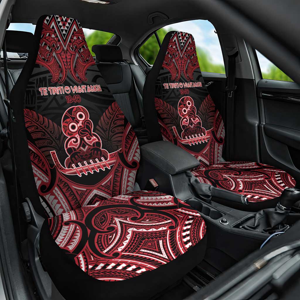 New Zealand Waitangi Day Car Seat Cover Te Tiriti O Waitangi 1840 - Polynesian Pride