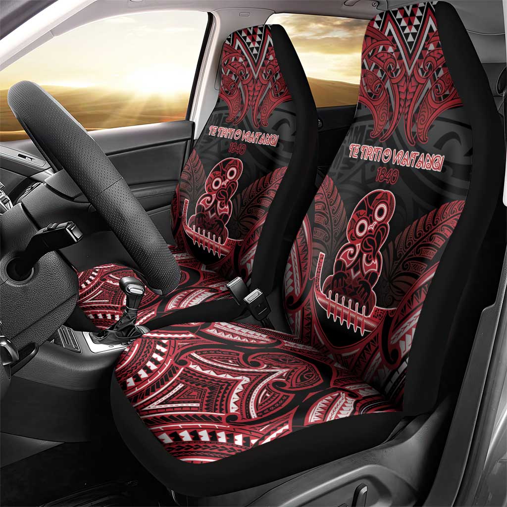 New Zealand Waitangi Day Car Seat Cover Te Tiriti O Waitangi 1840 - Polynesian Pride