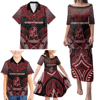 Personalised New Zealand Waitangi Day Family Matching Puletasi and Hawaiian Shirt Te Tiriti O Waitangi 1840 DT05 - Polynesian Pride