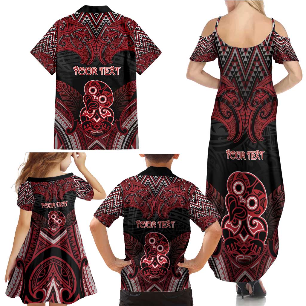 Personalised New Zealand Waitangi Day Family Matching Summer Maxi Dress and Hawaiian Shirt Te Tiriti O Waitangi 1840 DT05 - Polynesian Pride