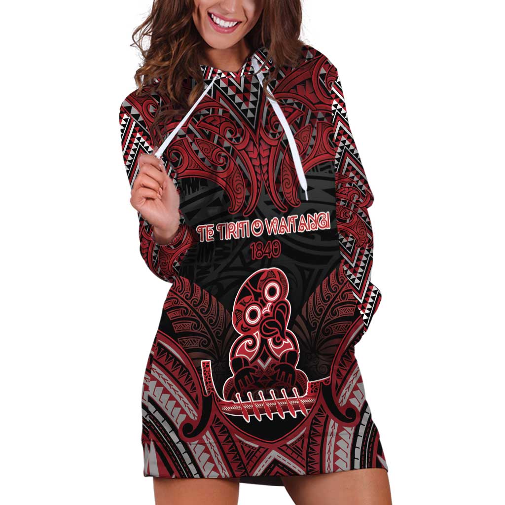 Personalised New Zealand Waitangi Day Hoodie Dress Te Tiriti O Waitangi 1840 - Polynesian Pride