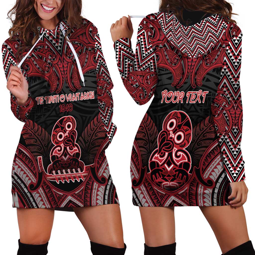 Personalised New Zealand Waitangi Day Hoodie Dress Te Tiriti O Waitangi 1840 - Polynesian Pride
