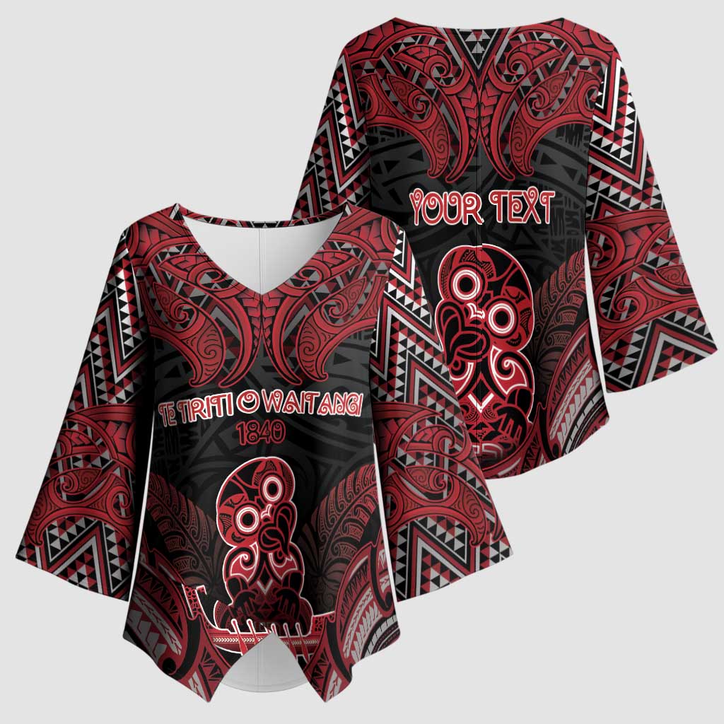 Personalised New Zealand Waitangi Day Kimono Sleeve Blouse Te Tiriti O Waitangi 1840 - Polynesian Pride