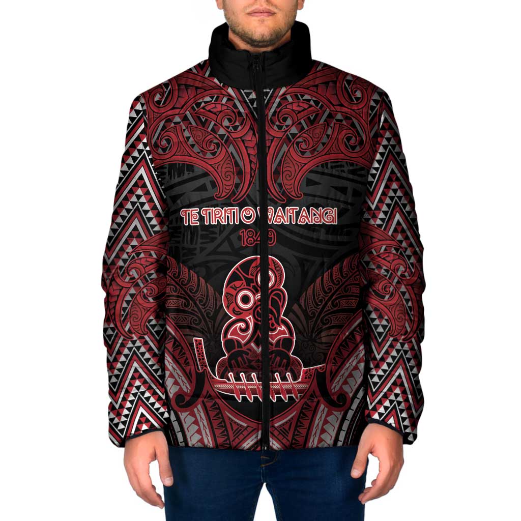 Personalised New Zealand Waitangi Day Padded Jacket Te Tiriti O Waitangi 1840 - Polynesian Pride