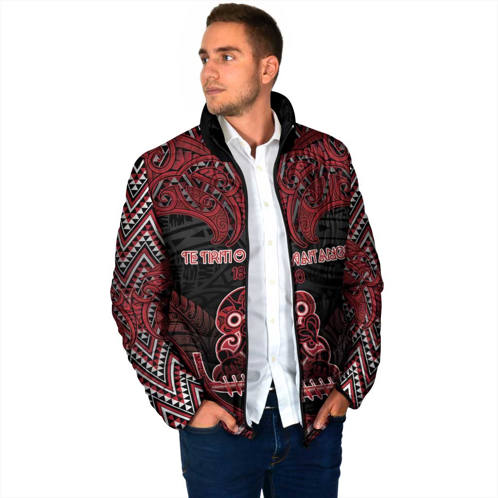 Personalised New Zealand Waitangi Day Padded Jacket Te Tiriti O Waitangi 1840 - Polynesian Pride
