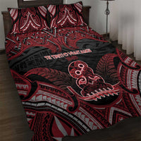 New Zealand Waitangi Day Quilt Bed Set Te Tiriti O Waitangi 1840 DT05 Black - Polynesian Pride