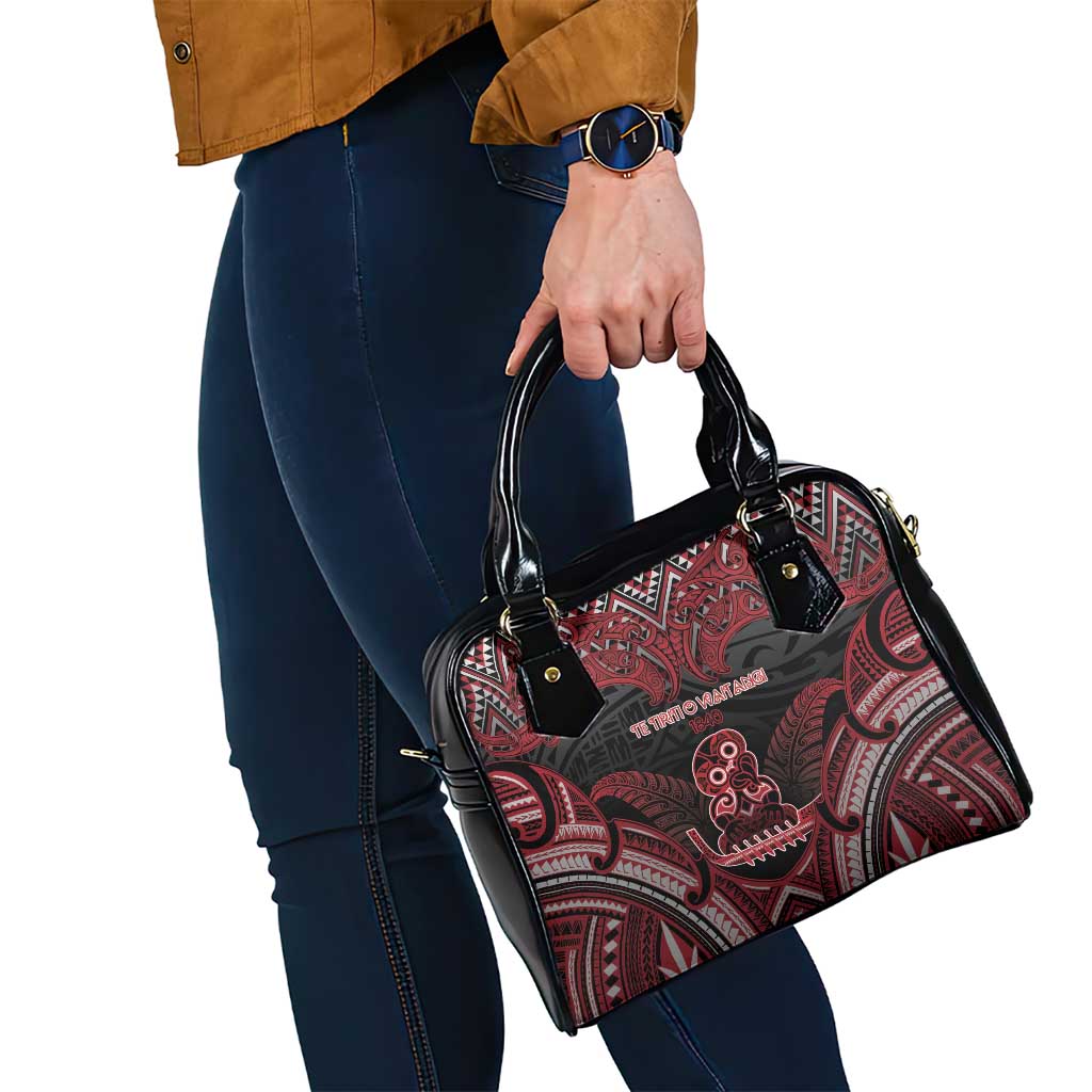 New Zealand Waitangi Day Shoulder Handbag Te Tiriti O Waitangi 1840 - Polynesian Pride
