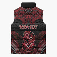 Personalised New Zealand Waitangi Day Sleeveless Puffer Jacket Te Tiriti O Waitangi 1840 - Polynesian Pride