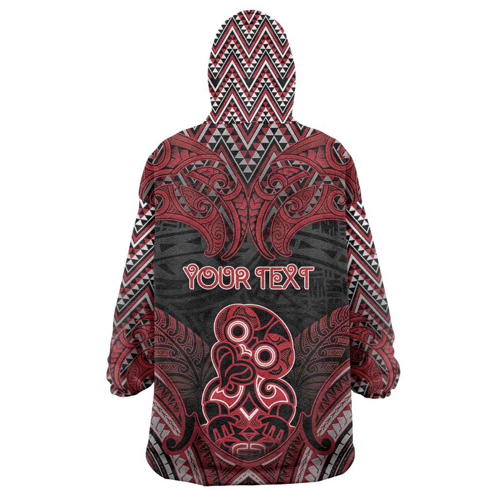 Personalised New Zealand Waitangi Day Wearable Blanket Hoodie Te Tiriti O Waitangi 1840 - Polynesian Pride