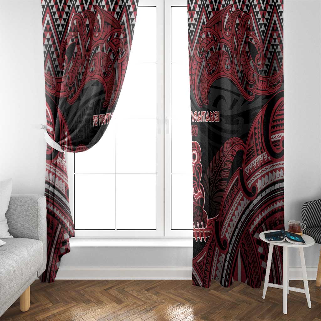 New Zealand Waitangi Day Window Curtain Te Tiriti O Waitangi 1840 - Polynesian Pride