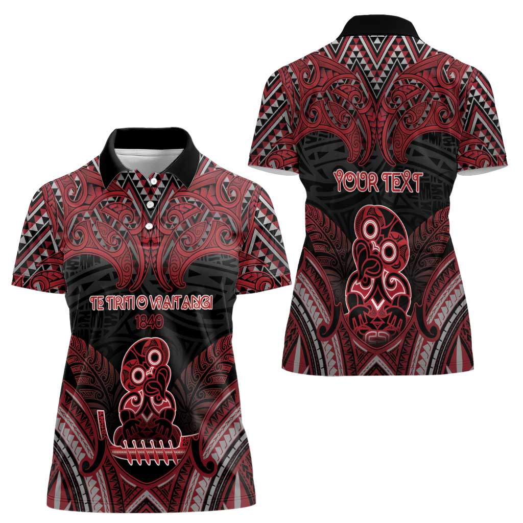 Personalised New Zealand Waitangi Day Women Polo Shirt Te Tiriti O Waitangi 1840 - Polynesian Pride
