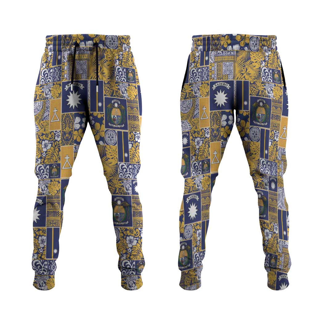 Ekamawir omo Nauru Jogger Pants Pacific Patchwork Xmas Vibes - Polynesian Pride