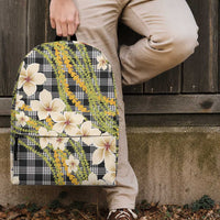 Ele'ele Hawai'i Palaka Plumeria Backpack Puakenikeni and Maile Lei