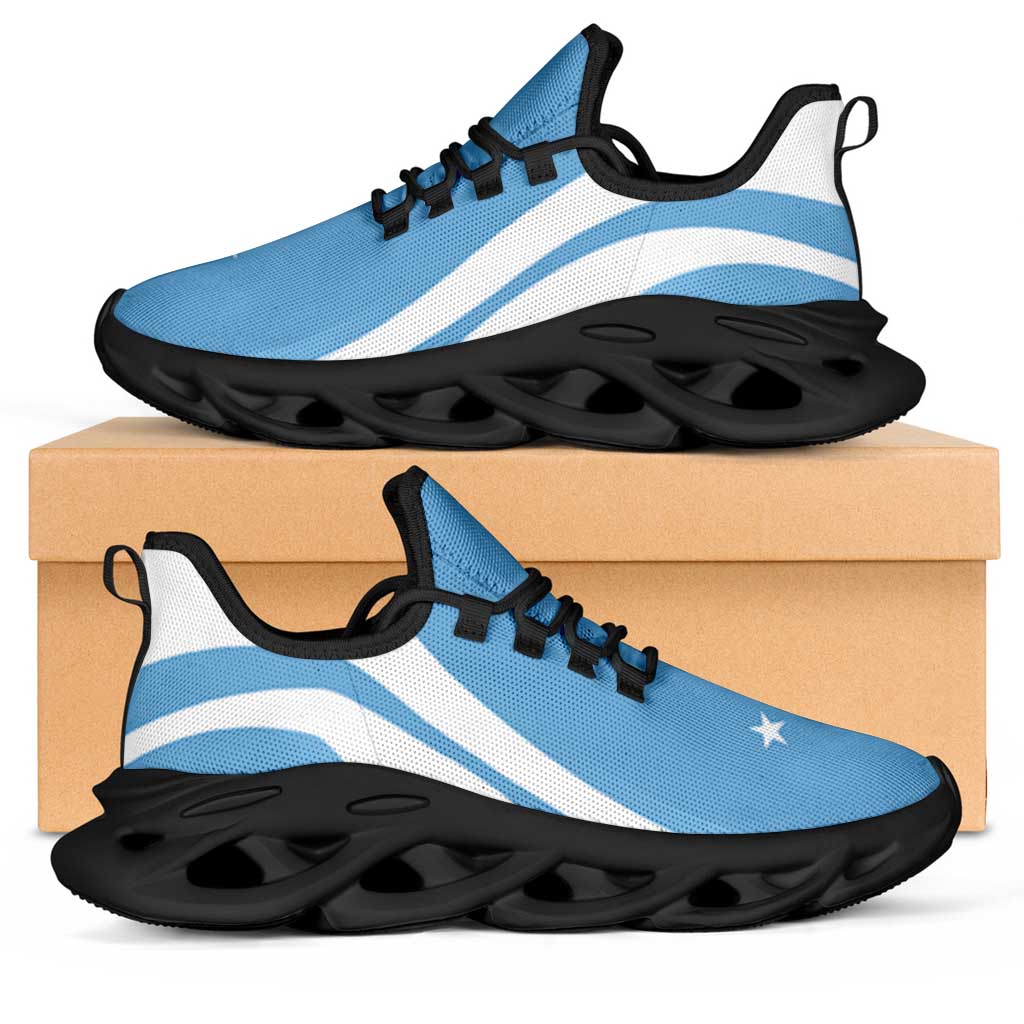 Federated States Of Micronesia Clunky Sneakers Flag-Inspired Curve Style