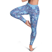 Federated States of Micronesia Merry Christmas Leggings Pacific Patchwork Xmas Vibes - Polynesian Pride