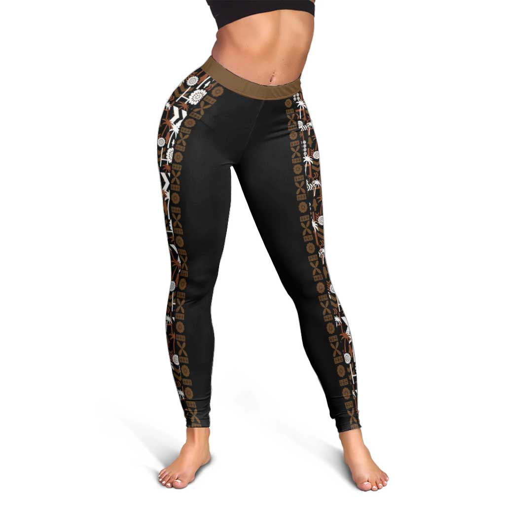 Fiji Bati Leggings Masi-inspired Tapa Pattern LT9 - Polynesian Pride