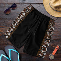 Fiji Bati Shorts for Men Masi-inspired Tapa Pattern