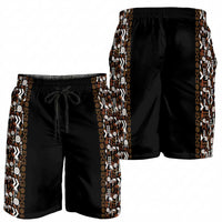 Fiji Bati Shorts for Men Masi-inspired Tapa Pattern