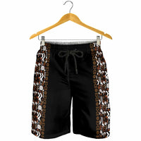 Fiji Bati Shorts for Men Masi-inspired Tapa Pattern