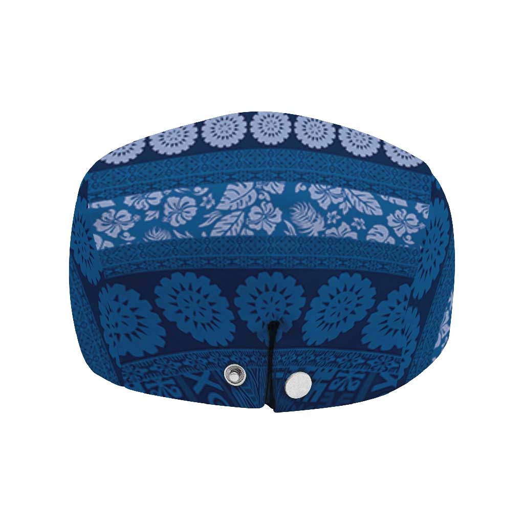 Fiji Marau na Kerisimasi Jeff Hat Blue Tapa Masi Inspired Christmas - Polynesian Pride