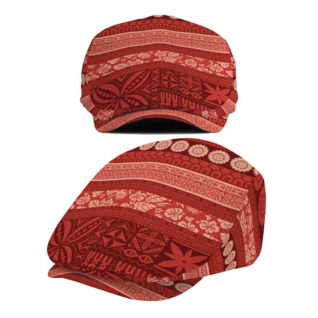 Fiji Marau na Kerisimasi Jeff Hat Red Tapa Masi Inspired Christmas - Polynesian Pride