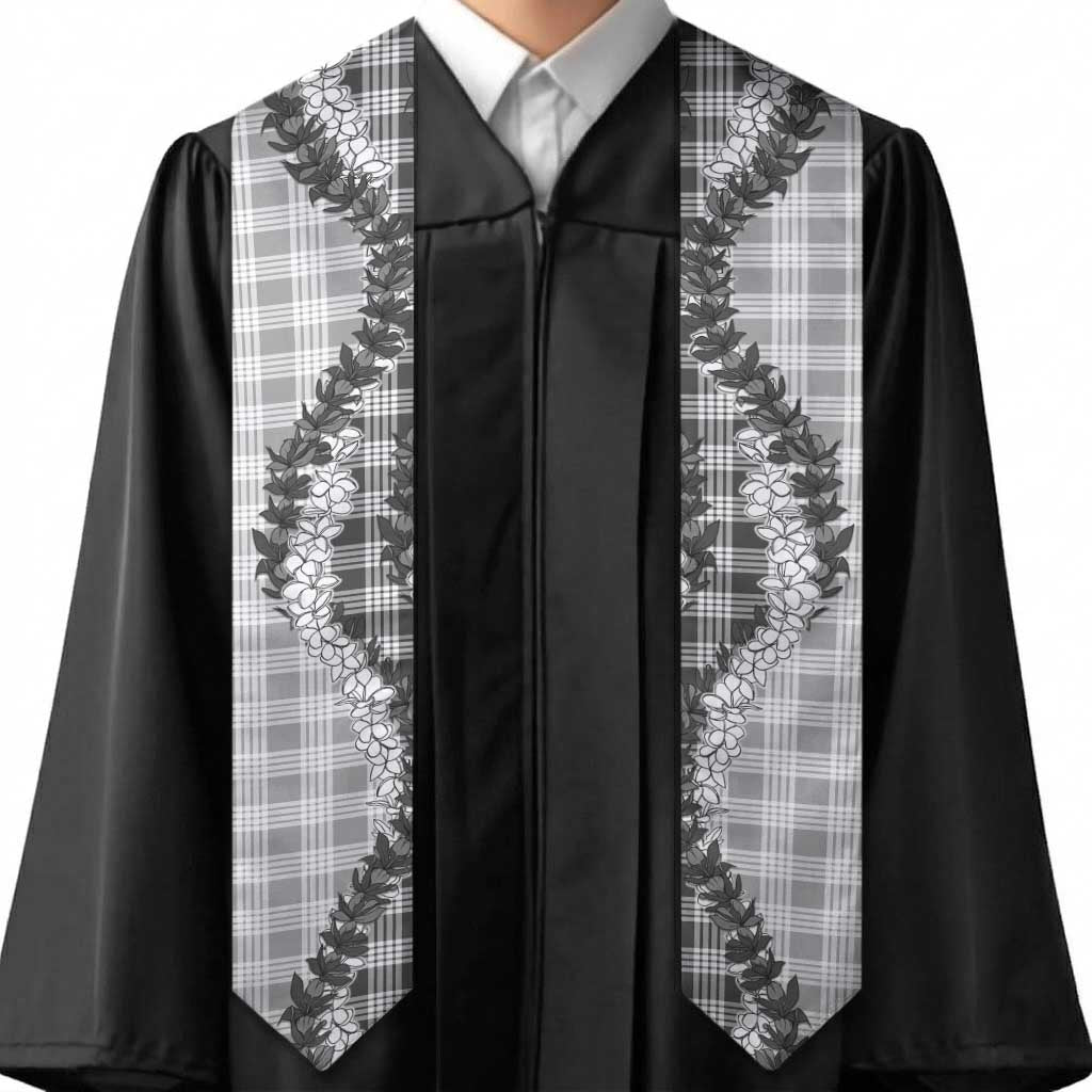 Gray Hawaii Palaka Graduation Stole Hawaiian Honohono Lei