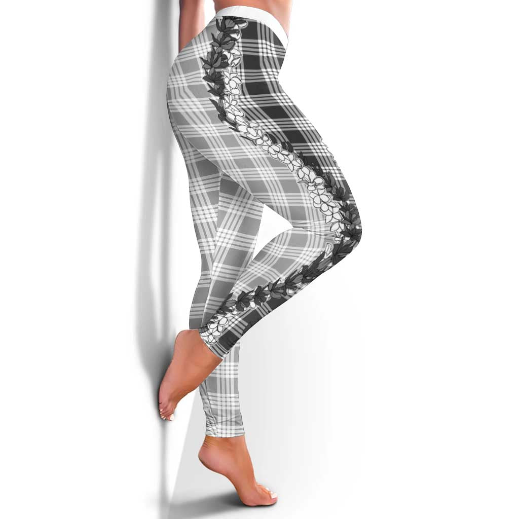Gray Hawaii Palaka Leggings Hawaiian Honohono Lei