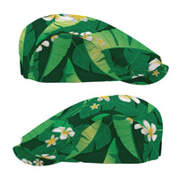 Green Banana Leaf Hawaii Jeff Hat Lau Maia Plumeria Tropical Summer Vibes LT14 - Polynesian Pride