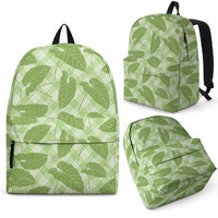 Green Hawaii Kalo Palaka Motifs Backpack Hawaiian Taro Leaves Elegant Vibes LT14 - Polynesian Pride