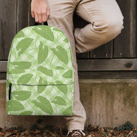 Green Hawaii Kalo Palaka Motifs Backpack Hawaiian Taro Leaves Elegant Vibes LT14 - Polynesian Pride
