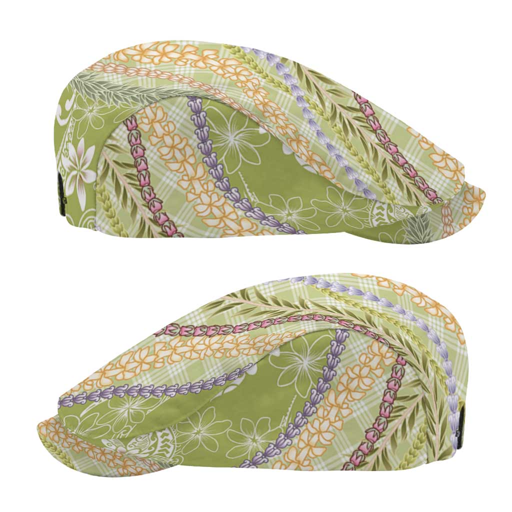 Green Palaka Hawaii Leis Jeff Hat Hawaiian-plaid Elegant Tropical Vibes - Polynesian Pride