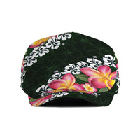Green Polynesia Jeff Hat Plumeria With Hibiscus Pattern Tropical Vibes LT14 Green - Polynesian Pride