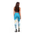 Guam Chamorro Guasali Flowers Leggings Aqua Gradient - Polynesian Pride