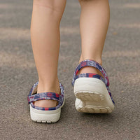 Guam Felis Pasgua Clogs Shoes Pacific Patchwork Xmas Vibes - Polynesian Pride