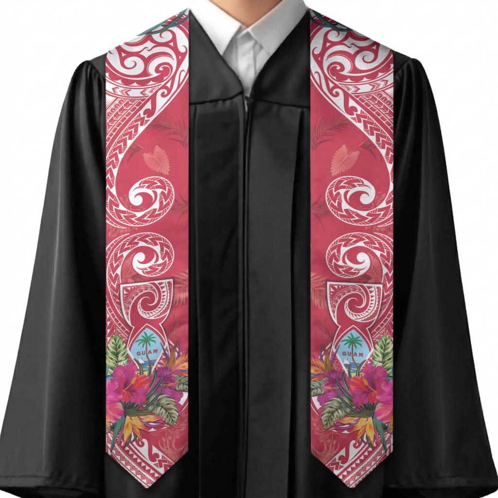Hafa Adai Guam History and Chamorro Heritage Day Graduation Stole Red Latte Stone