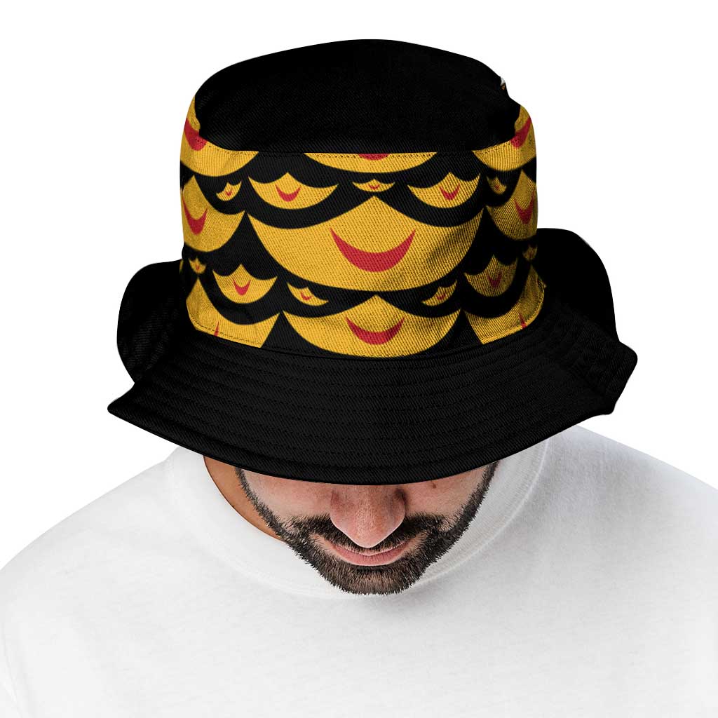 Hawaii Ahu Ula Inspired Bucket Hat Black Version LT05 - Polynesian Pride