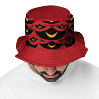 Hawaii Ahu Ula Inspired Bucket Hat Red Version LT05 - Polynesian Pride