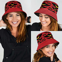 Hawaii Ahu Ula Inspired Bucket Hat Red Version LT05 - Polynesian Pride