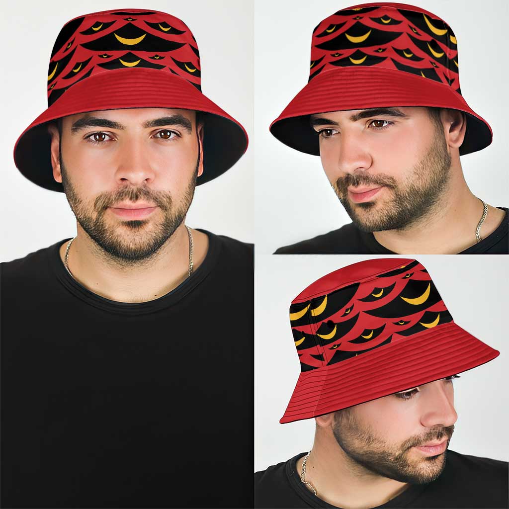 Hawaii Ahu Ula Inspired Bucket Hat Red Version LT05 - Polynesian Pride