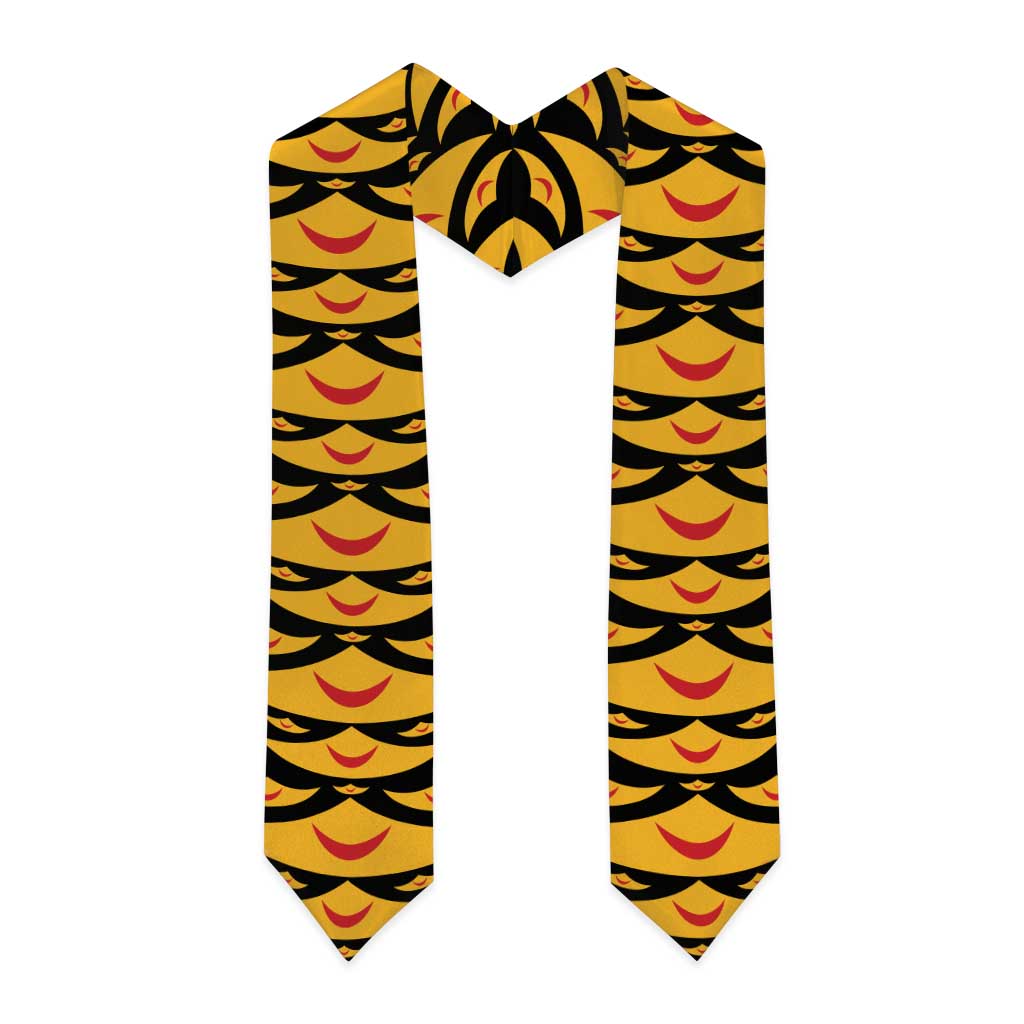 Hawaii Ahu Ula Inspired Graduation Stole Black Version LT05 - Polynesian Pride