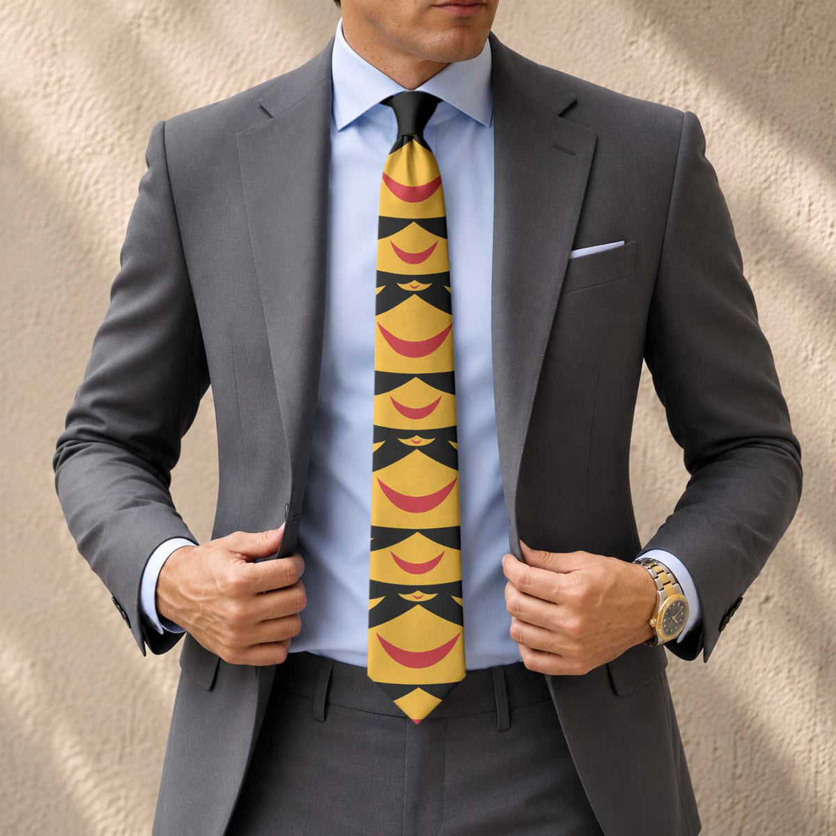 Hawaii Ahu Ula Inspired Neck Tie Black Version