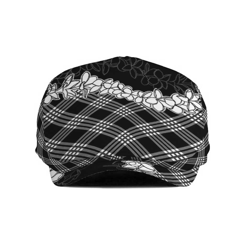 Hawaii Aloha Plumeria Lei Black Palaka Jeff Hat - Polynesian Pride
