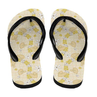 Hawaii Anthurium Tiare Pikake Lei Flip Flops Melemele Lauhala Art Pattern