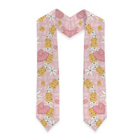 Hawaii Anthurium Tiare Pikake Lei Graduation Stole Akala Lauhala Art Pattern